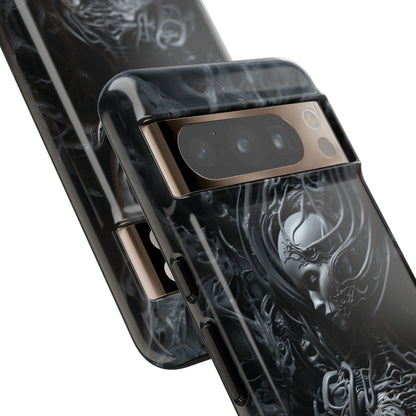 Biomechanical Beauty Phone Case – Futuristic Alien Design for iPhone, Samsung Galaxy, and Google Pixel Devices