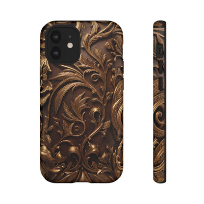 Elegant Bronze Phone Case – Victorian Floral Design for iPhone, Samsung Galaxy, and Google Pixel Devices