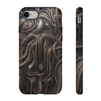 Biomechanical Horror 4 Phone Case – Futuristic Alien Design for iPhone, Samsung Galaxy, and Google Pixel Devices