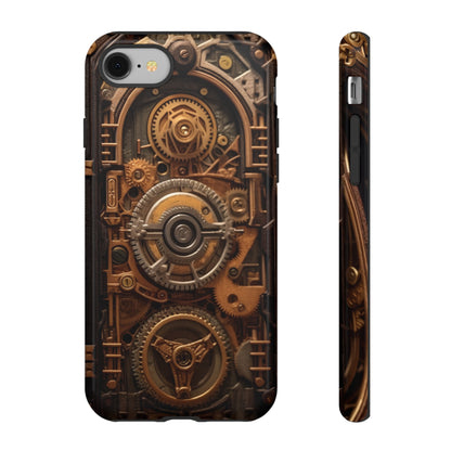 Gearworks Tough Phone Case – Steampunk Clockwork Design for iPhone, Samsung Galaxy, and Google Pixel Devices