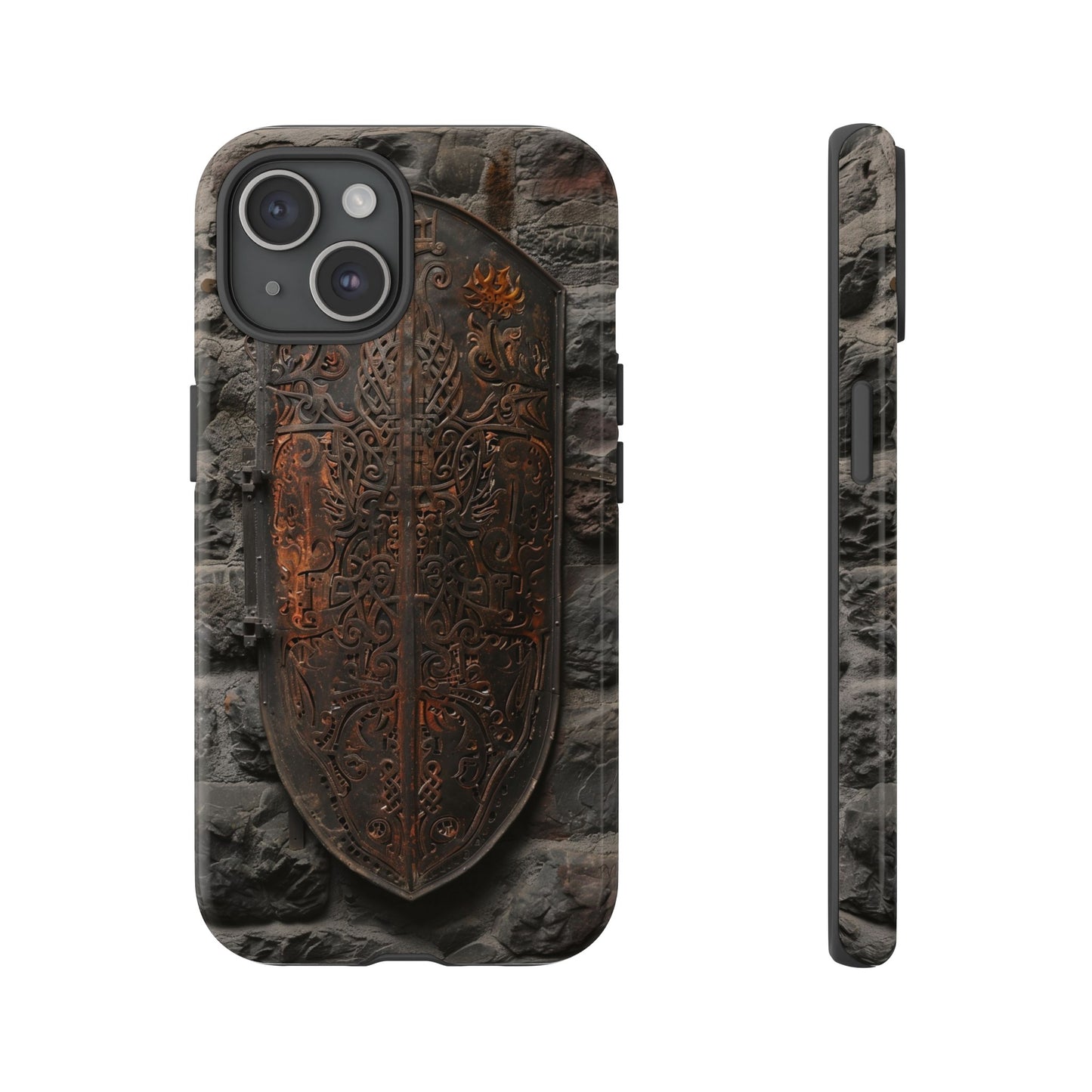 Medieval Shield Phone Case - Ornate Ancient Armor Design for iPhone and Samsung Galaxy Devices