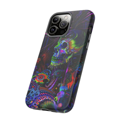 Psychedelic Skull Phone Case – Vibrant Pastel Design for iPhone, Samsung Galaxy, and Google Pixel Devices