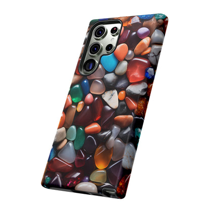 Colorful Stones Phone Case – Vibrant Polished Gemstone Design for iPhone, Samsung Galaxy, and Google Pixel Devices