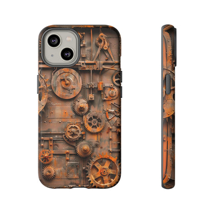 Rusted Steampunk Gearworks Phone Case for iPhone, Samsung Galaxy, and Google Pixel Devices