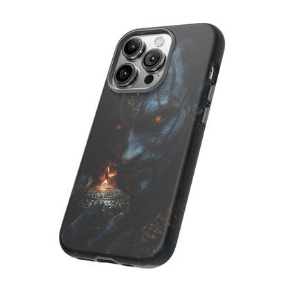 Dark Djinn Warrior Phone Case - Intricate Fantasy Art Protective Cover for iPhone, Samsung Galaxy, and Google Pixel Devices