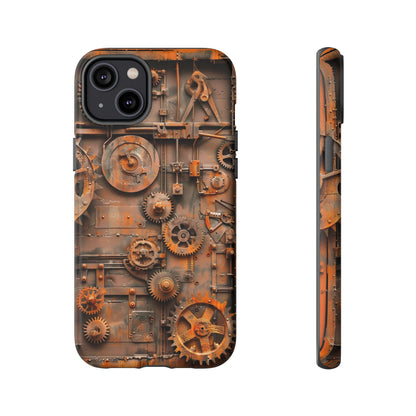 Rusted Steampunk Gearworks Phone Case for iPhone, Samsung Galaxy, and Google Pixel Devices