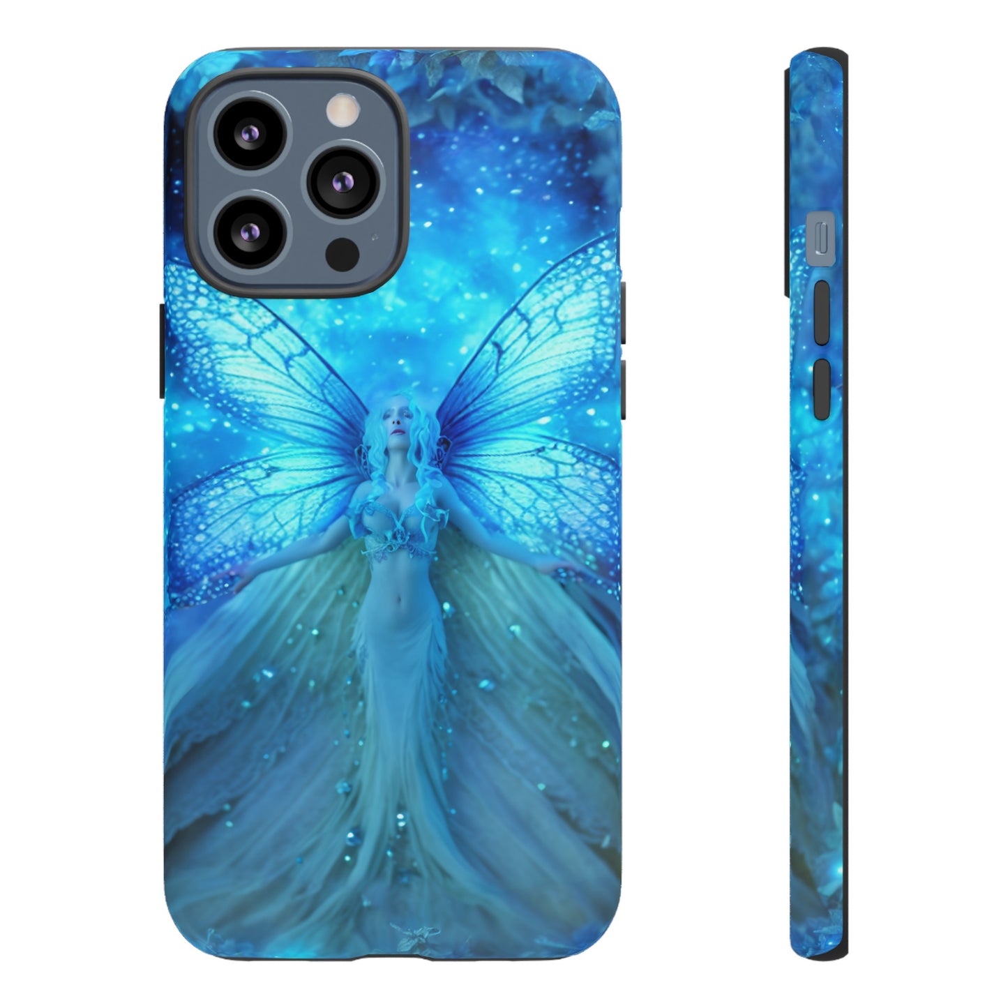 Blue Cosmic Fairy Phone Case – Enchanting Fae Design for iPhone, Samsung Galaxy, and Google Pixel Devices