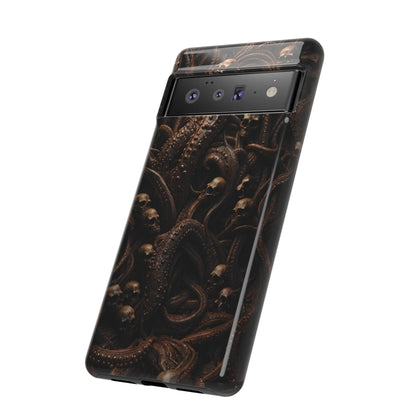 Skulls and Tentacles Phone Case – Lovecraftian Horror Design for iPhone, Samsung Galaxy, and Google Pixel Devices