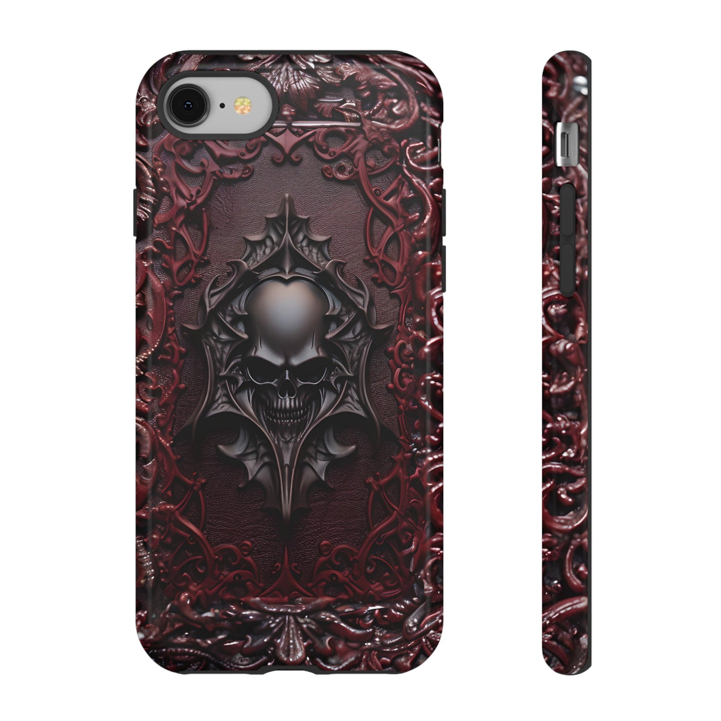 Vampiric Tough Phone Case – Gothic Skull Vampire Design for iPhone, Samsung Galaxy, and Google Pixel Devices