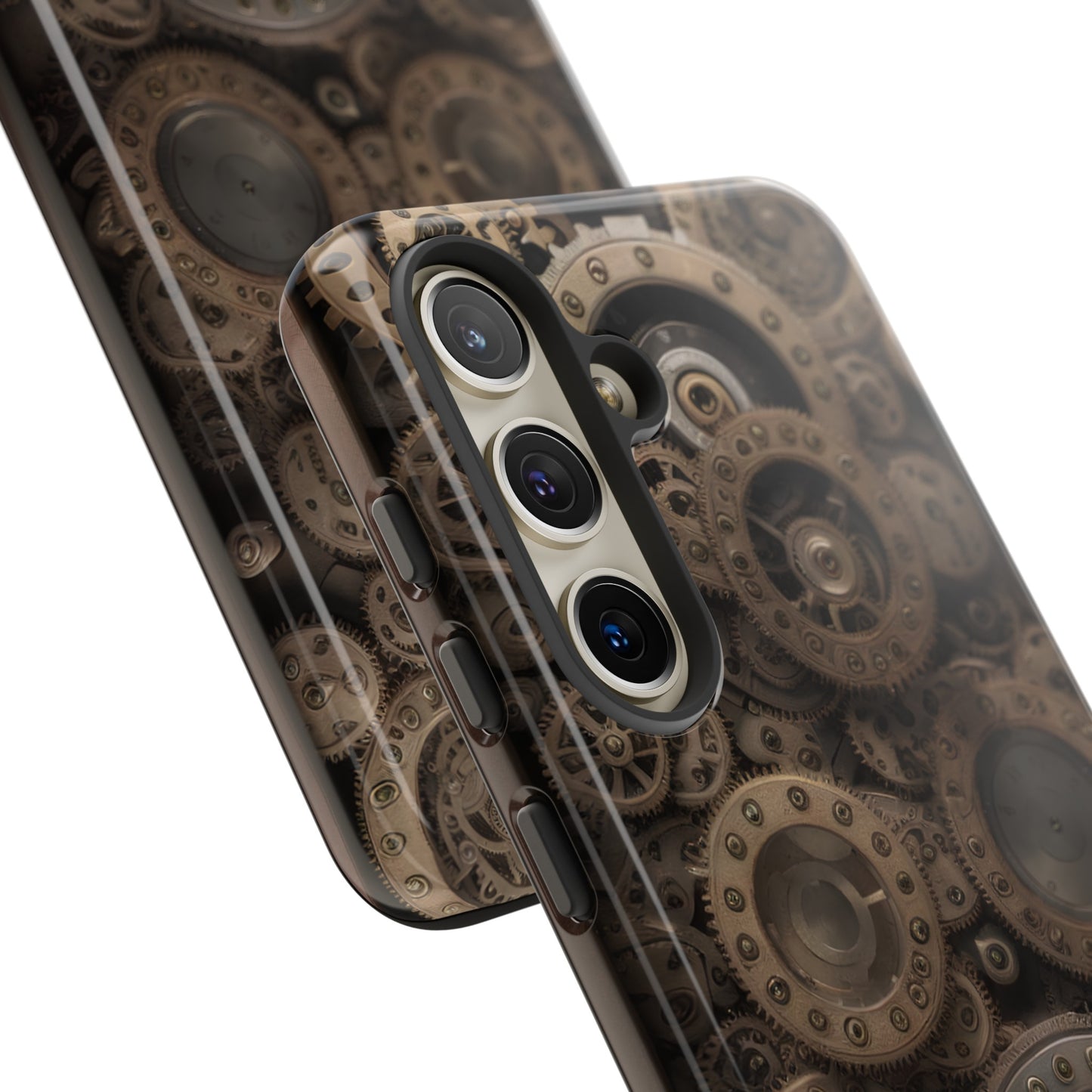 Gearworks 3 Phone Case – Steampunk Victorian Design with Gears and Clockwork for iPhone, Samsung Galaxy, and Google Pixel Devices