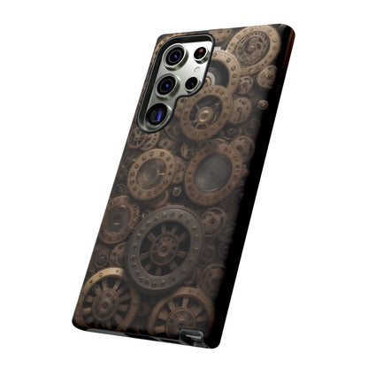 Gearworks 3 Phone Case – Steampunk Victorian Design with Gears and Clockwork for iPhone, Samsung Galaxy, and Google Pixel Devices