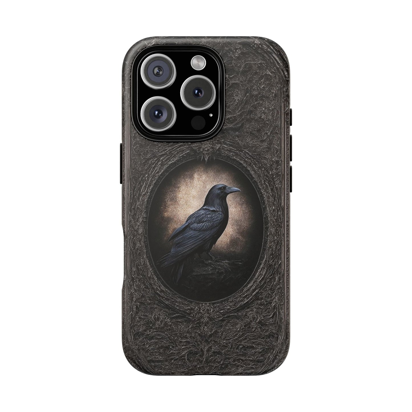 Gothic Raven Phone Case - Mysterious Dark Bird Design