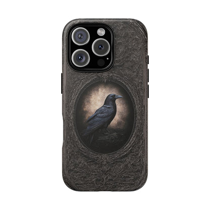 Gothic Raven Phone Case - Mysterious Dark Bird Design