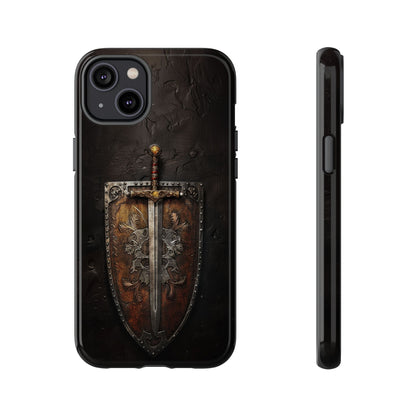 Medieval Sword and Shield Phone Case - For iPhone, Samsung Galaxy, and Google Pixel Devices