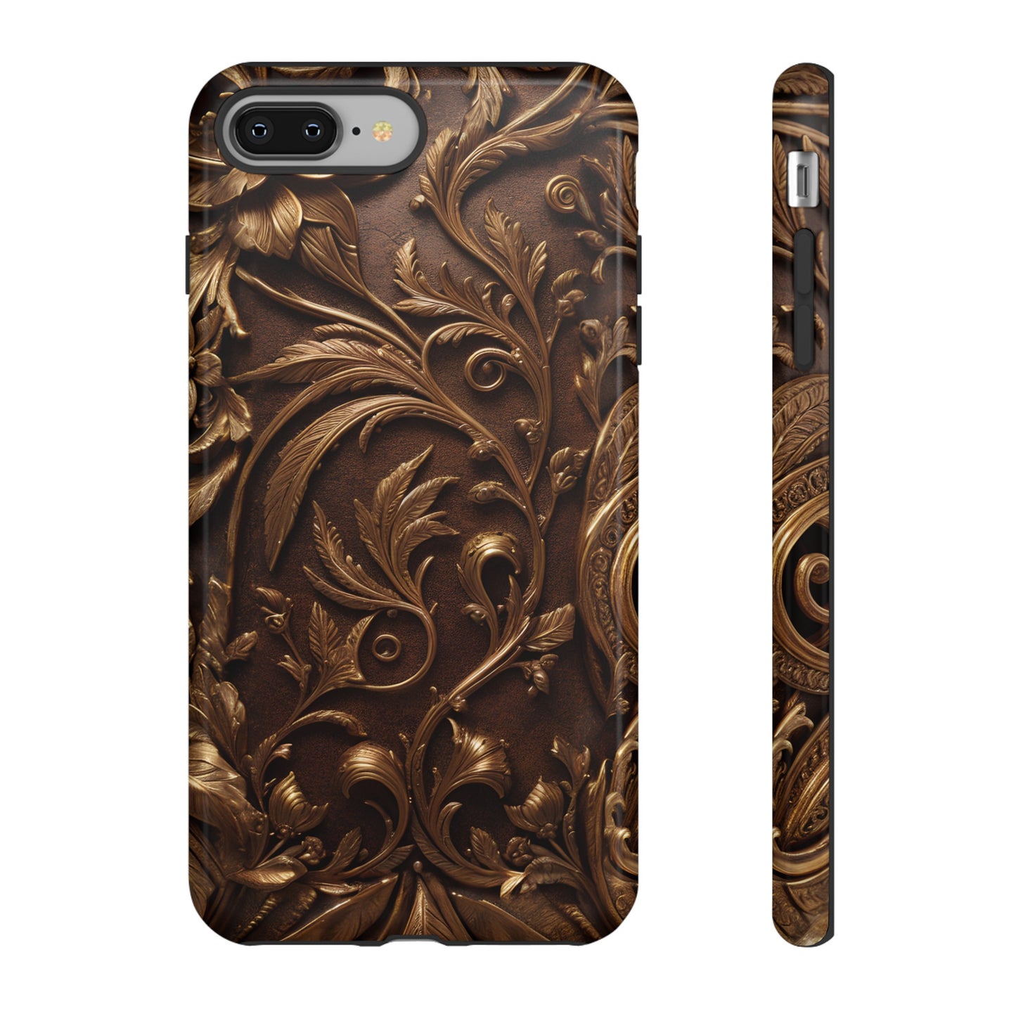 Elegant Bronze Phone Case – Victorian Floral Design for iPhone, Samsung Galaxy, and Google Pixel Devices