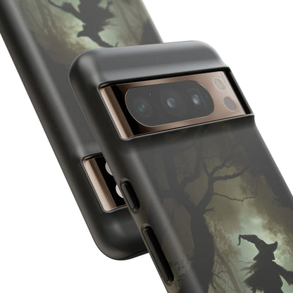 Spooky Witch Silhouette Phone Case - Halloween Dark Art Design for iPhone, Samsung Galaxy, and Google Pixel Devices