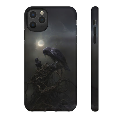 Gothic Raven Phone Case - Dark Crow Art for iPhone, Samsung Galaxy, and Google Pixel Devices