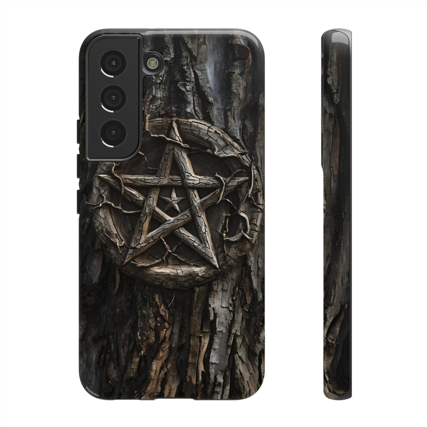 Pentacle Tree Phone Case – Wiccan Nature Magic Design for iPhone, Samsung Galaxy, and Google Pixel Devices