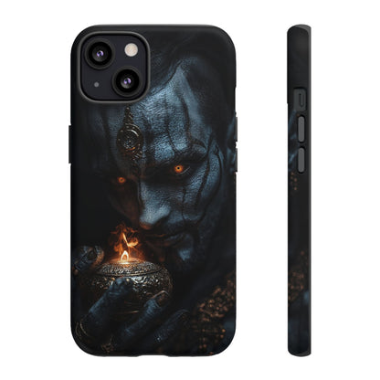 Dark Djinn Warrior Phone Case - Intricate Fantasy Art Protective Cover for iPhone, Samsung Galaxy, and Google Pixel Devices