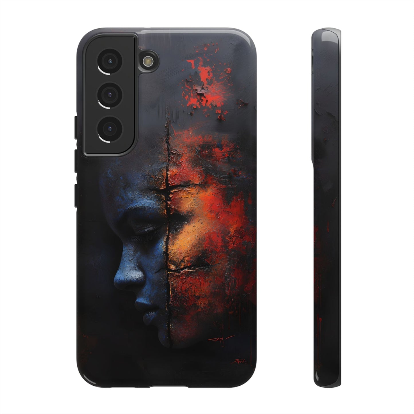 Abstract Duality Art Phone Case - Bold Modern Design