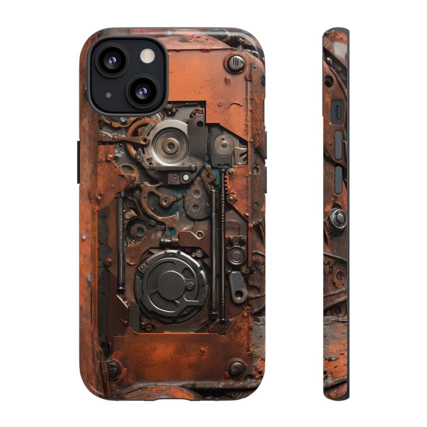 Rusted Mechanisms Phone Case – Steampunk Metal Gear Design for iPhone, Samsung Galaxy, and Google Pixel Devices