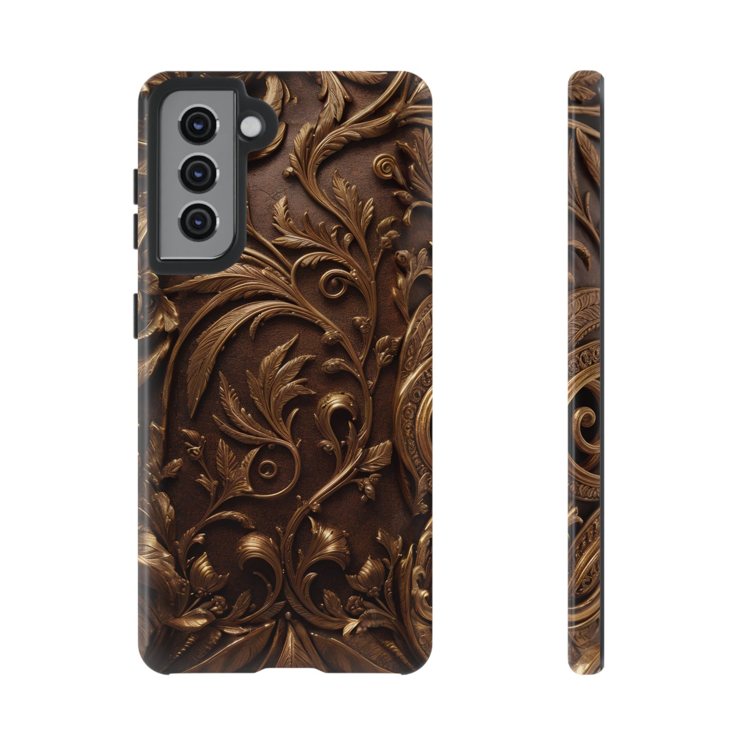 Elegant Bronze Phone Case – Victorian Floral Design for iPhone, Samsung Galaxy, and Google Pixel Devices