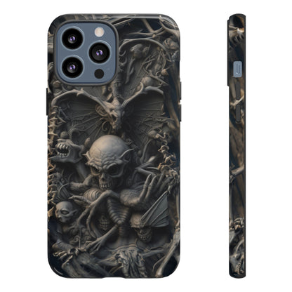 Those Who Dwell Below #1 Phone Case – Intricate Gothic Skeleton Design for iPhone, Samsung Galaxy, Google Pixel Devices