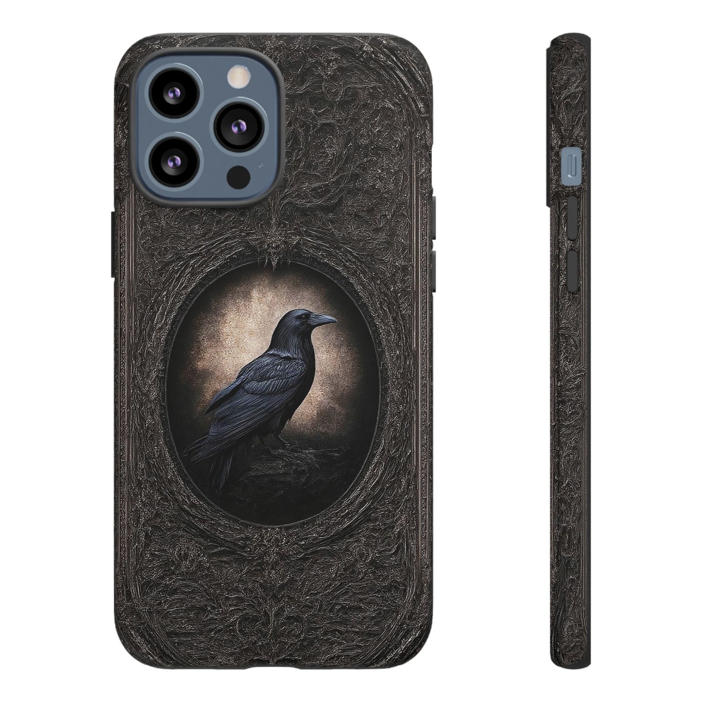Gothic Raven Phone Case - Mysterious Dark Bird Design