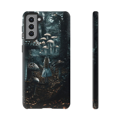 Alice in the Mushroom Forest Phone Case – Fantasy Wonderland Design for iPhone, Samsung Galaxy, and Google Pixel Devices