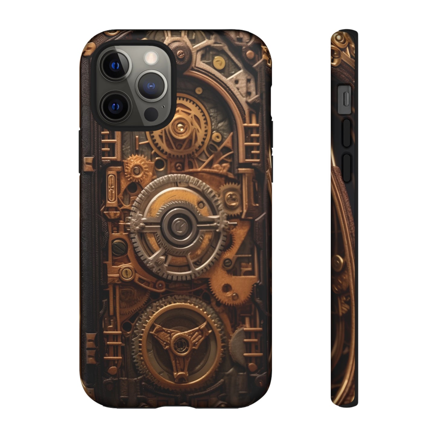 Gearworks Tough Phone Case – Steampunk Clockwork Design for iPhone, Samsung Galaxy, and Google Pixel Devices