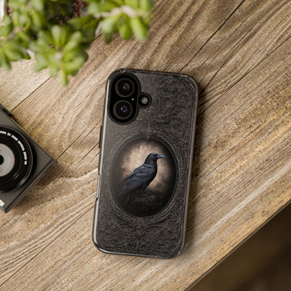 Gothic Raven Phone Case - Mysterious Dark Bird Design