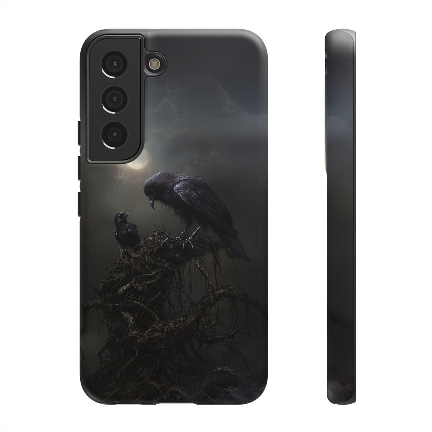 Gothic Raven Phone Case - Dark Crow Art for iPhone, Samsung Galaxy, and Google Pixel Devices