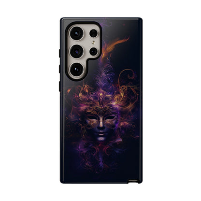 Elegant Masquerade Mask Phone Case for iPhone, Samsung Galaxy, and Google Pixel Devices - Mystical Design