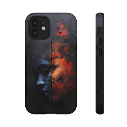 Abstract Duality Art Phone Case - Bold Modern Design