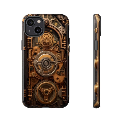 Gearworks Tough Phone Case – Steampunk Clockwork Design for iPhone, Samsung Galaxy, and Google Pixel Devices