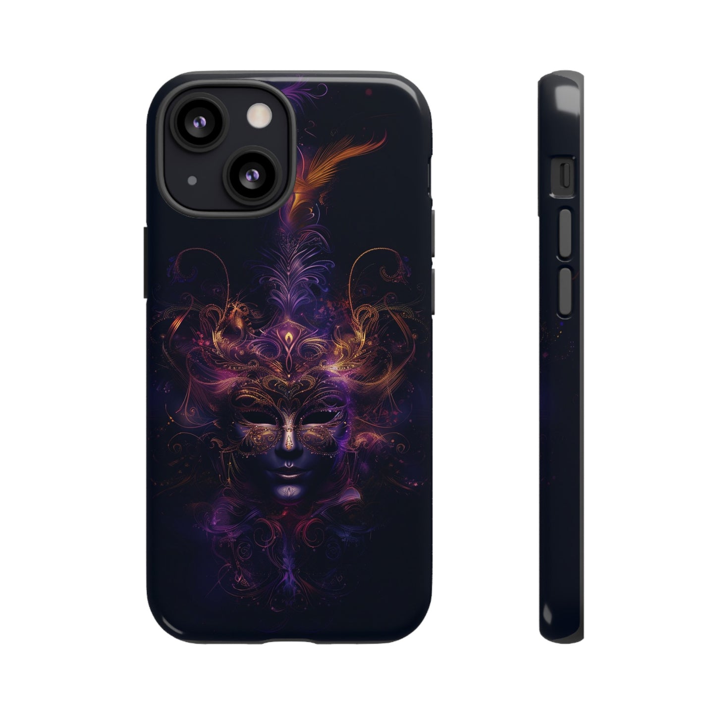 Elegant Masquerade Mask Phone Case for iPhone, Samsung Galaxy, and Google Pixel Devices - Mystical Design