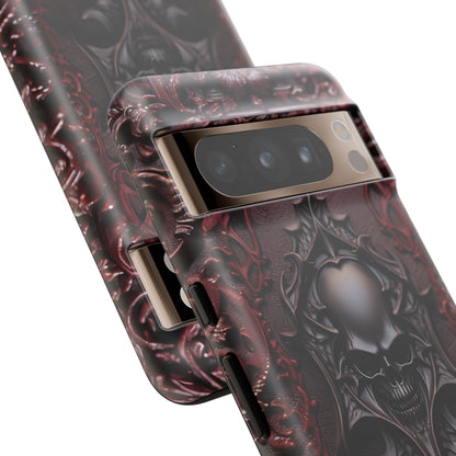 Vampiric Tough Phone Case – Gothic Skull Vampire Design for iPhone, Samsung Galaxy, and Google Pixel Devices