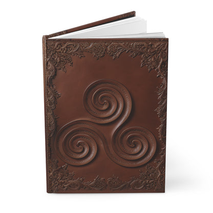 Brown Triskele Hardcover Notebook – Celtic Symbolism Journal for Creative Writing and Reflections