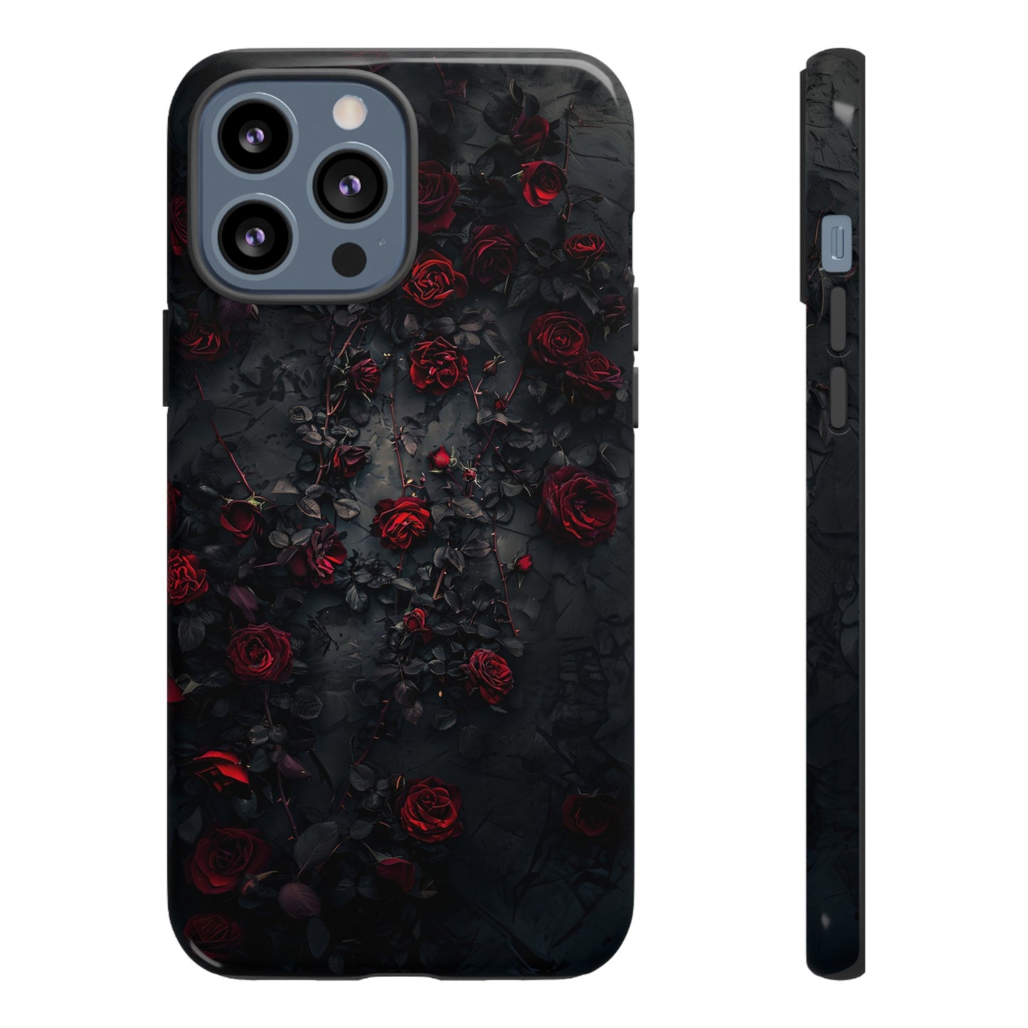 Gothic Roses Tough Phone Case – Elegant Dark Floral Design for iPhone, Samsung Galaxy, and Google Pixel Devices