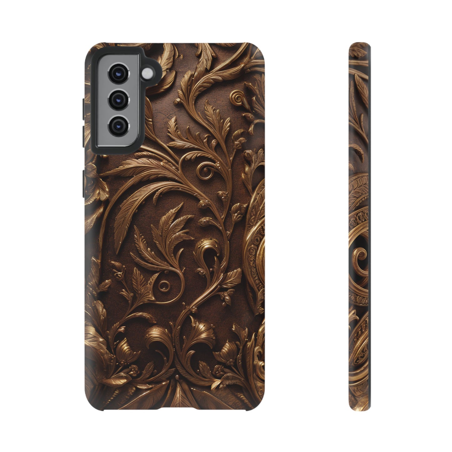 Elegant Bronze Phone Case – Victorian Floral Design for iPhone, Samsung Galaxy, and Google Pixel Devices