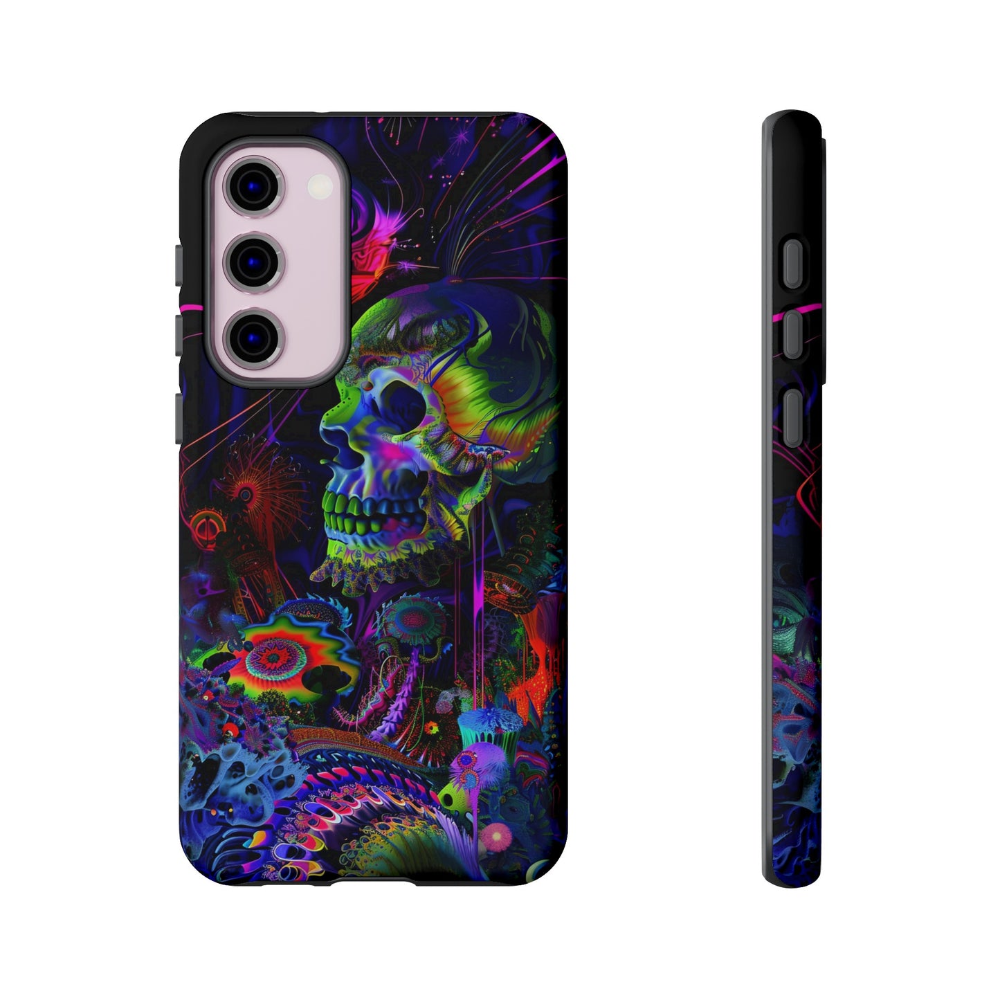 Psychedelic Skull Phone Case – Vibrant Pastel Design for iPhone, Samsung Galaxy, and Google Pixel Devices