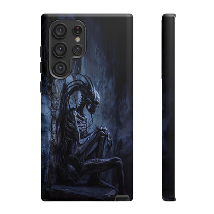 Gothic Alien Skeleton iPhone Case - Sci-Fi Horror Design