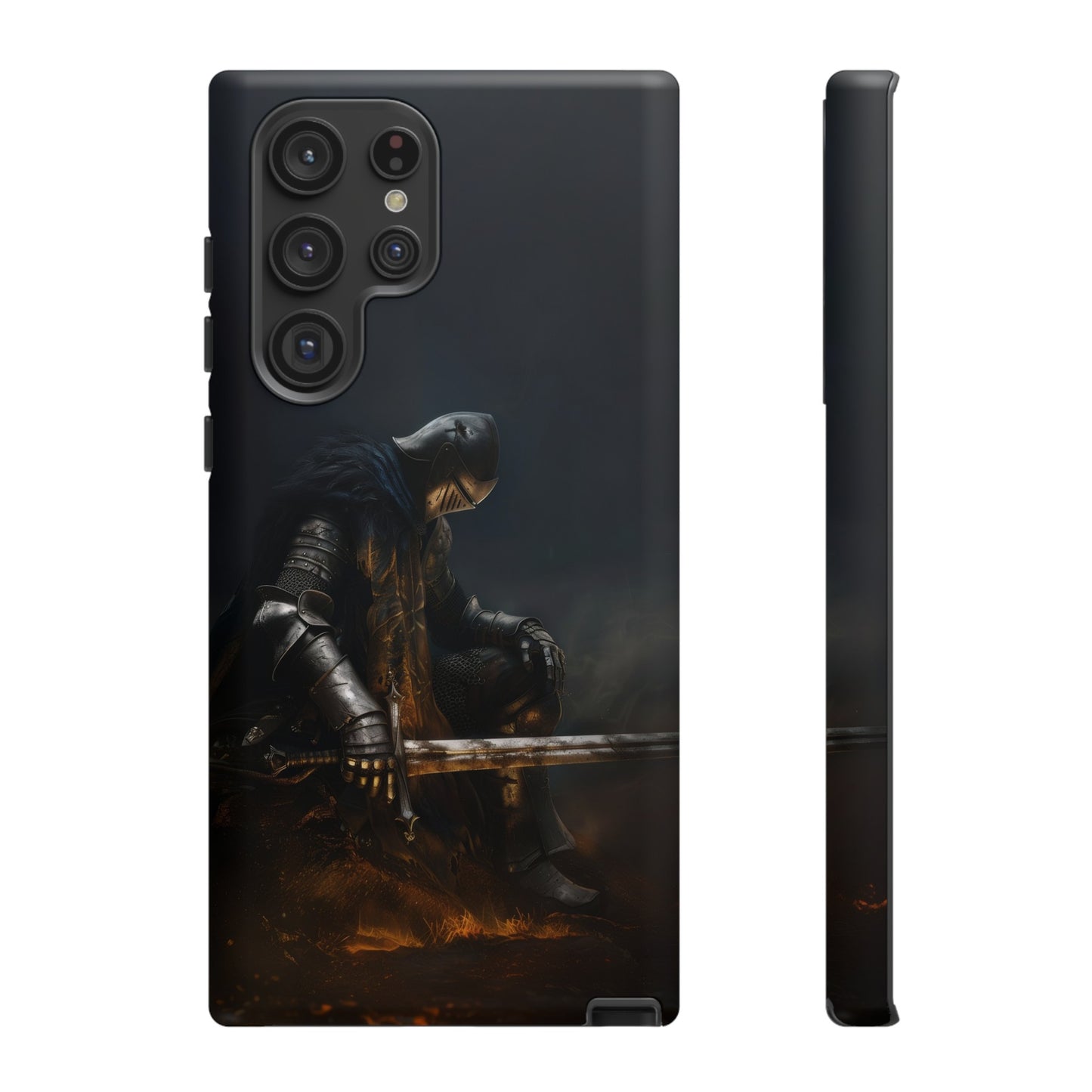 Dark Knight of the Abyss Phone Case - iPhone, Samsung Galaxy, Google Pixel - Epic Medieval Warrior Art, Protective Case, Fantasy Art