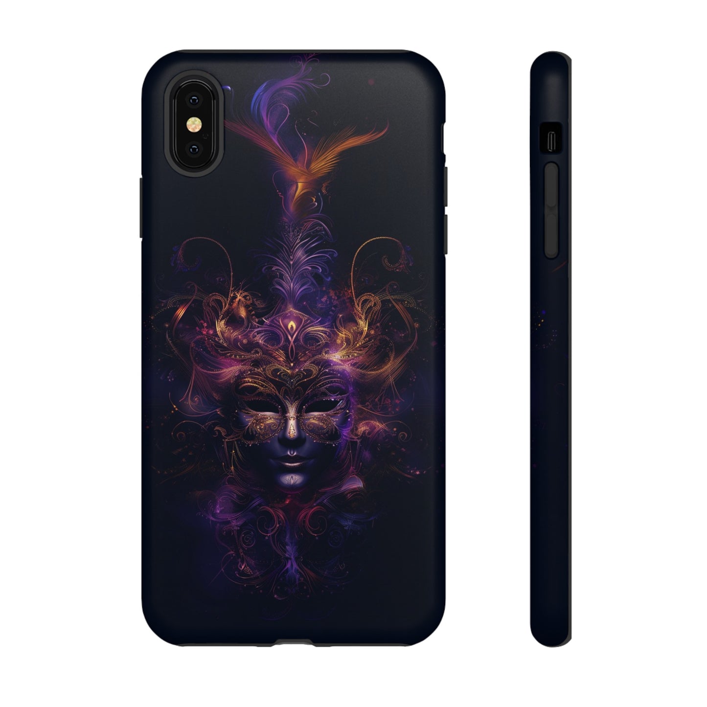 Elegant Masquerade Mask Phone Case for iPhone, Samsung Galaxy, and Google Pixel Devices - Mystical Design