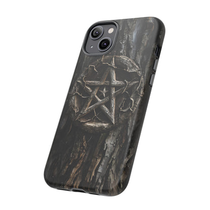 Pentacle Tree Phone Case – Wiccan Nature Magic Design for iPhone, Samsung Galaxy, and Google Pixel Devices