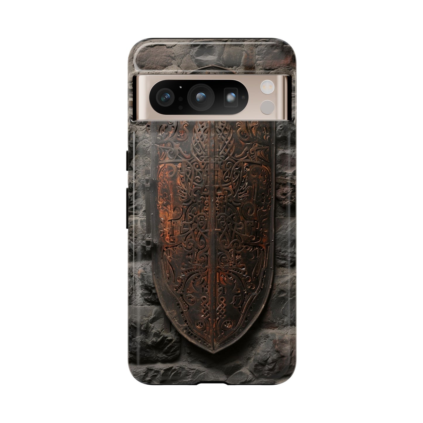 Medieval Shield Phone Case - Ornate Ancient Armor Design for iPhone and Samsung Galaxy Devices