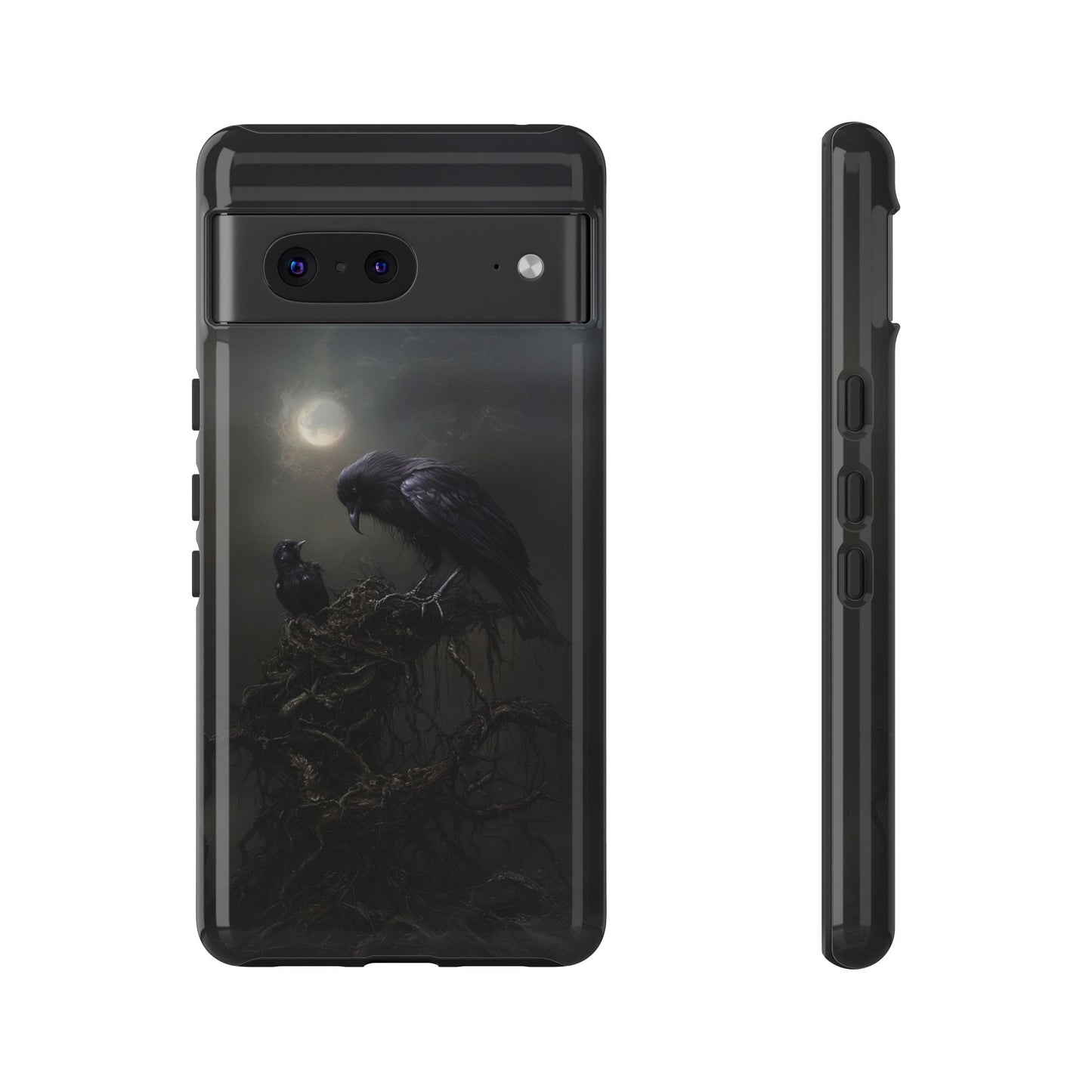 Gothic Raven Phone Case - Dark Crow Art for iPhone, Samsung Galaxy, and Google Pixel Devices