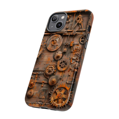 Rusted Steampunk Gearworks Phone Case for iPhone, Samsung Galaxy, and Google Pixel Devices