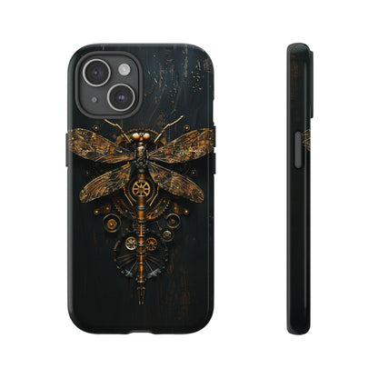 Steampunk Dragonfly Phone Case - Intricate Gear Design for iPhone, Samsung Galaxy, Google Pixel Devices