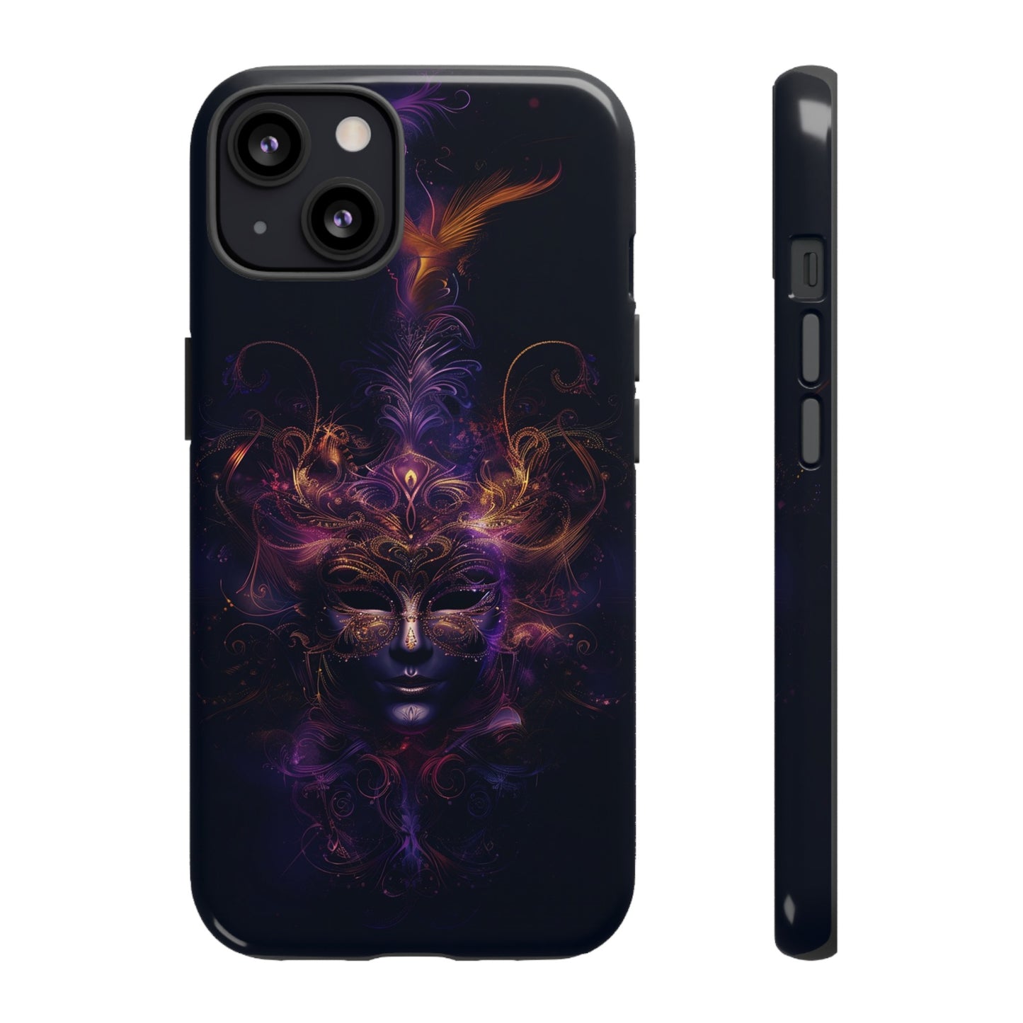 Elegant Masquerade Mask Phone Case for iPhone, Samsung Galaxy, and Google Pixel Devices - Mystical Design